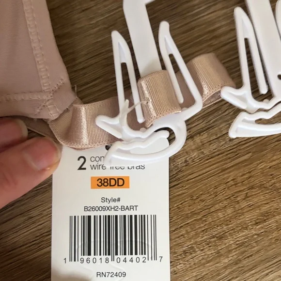38DD Women's Nude Bras Set, one NWT, one worn 1x - Picture 2 of 3